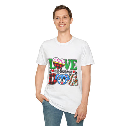 Love Me Love My Dog T-Shirt — Buffalo Plaid & Heart