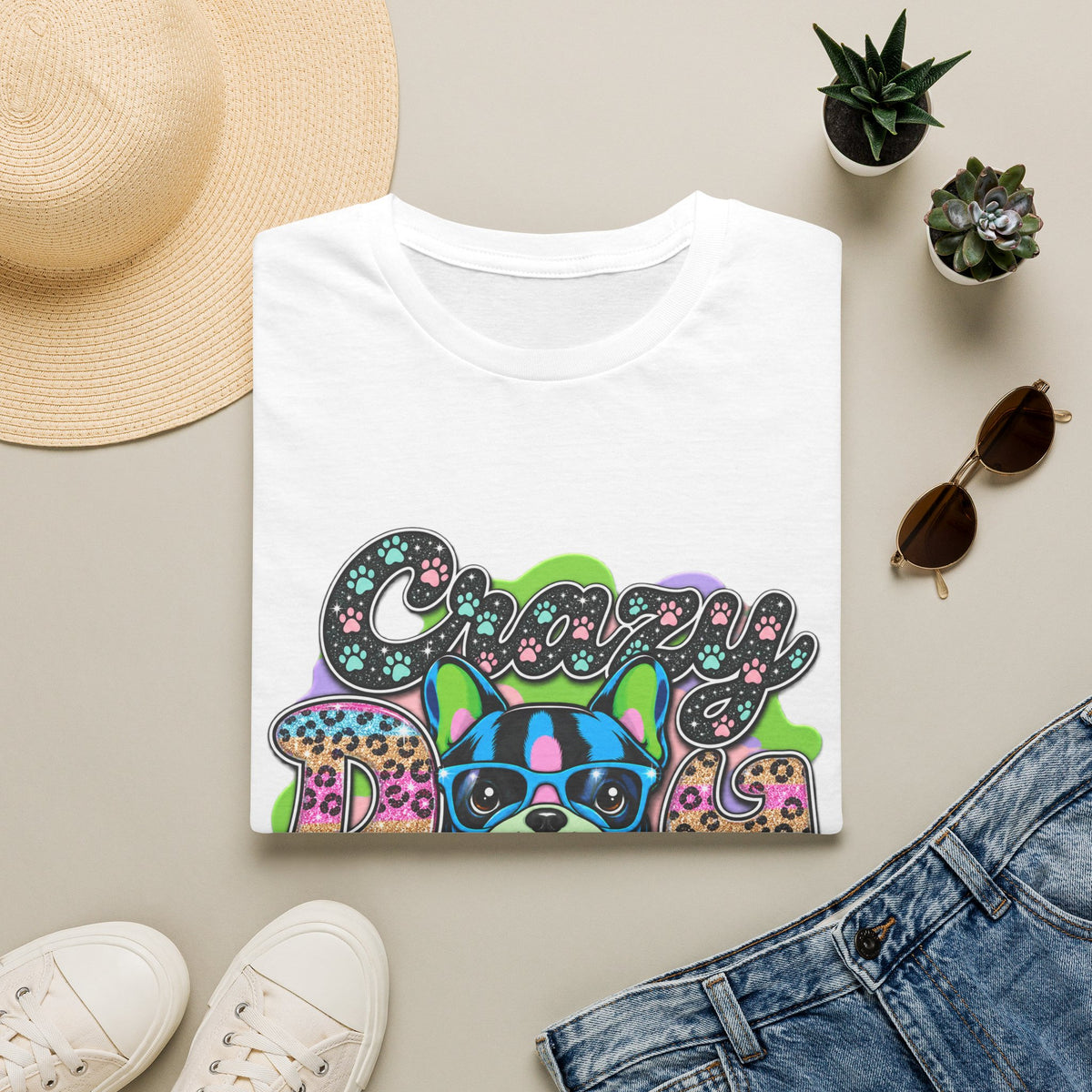 Crazy Dog Graphic T-Shirt