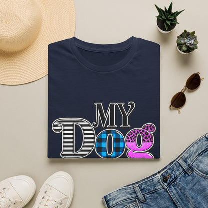 My Dog Is My Heart T-Shirt — Colorful Plaid