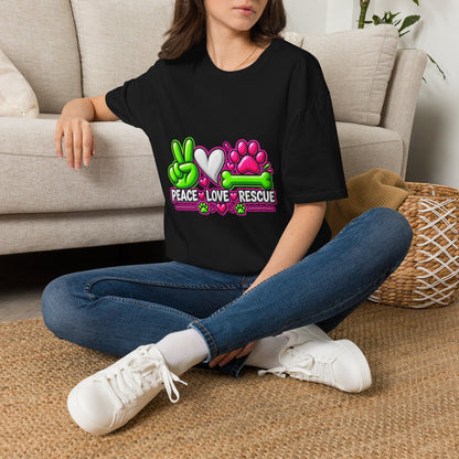 Rescue Vibes T-Shirt — Peace Love Rescue Graphic Tee