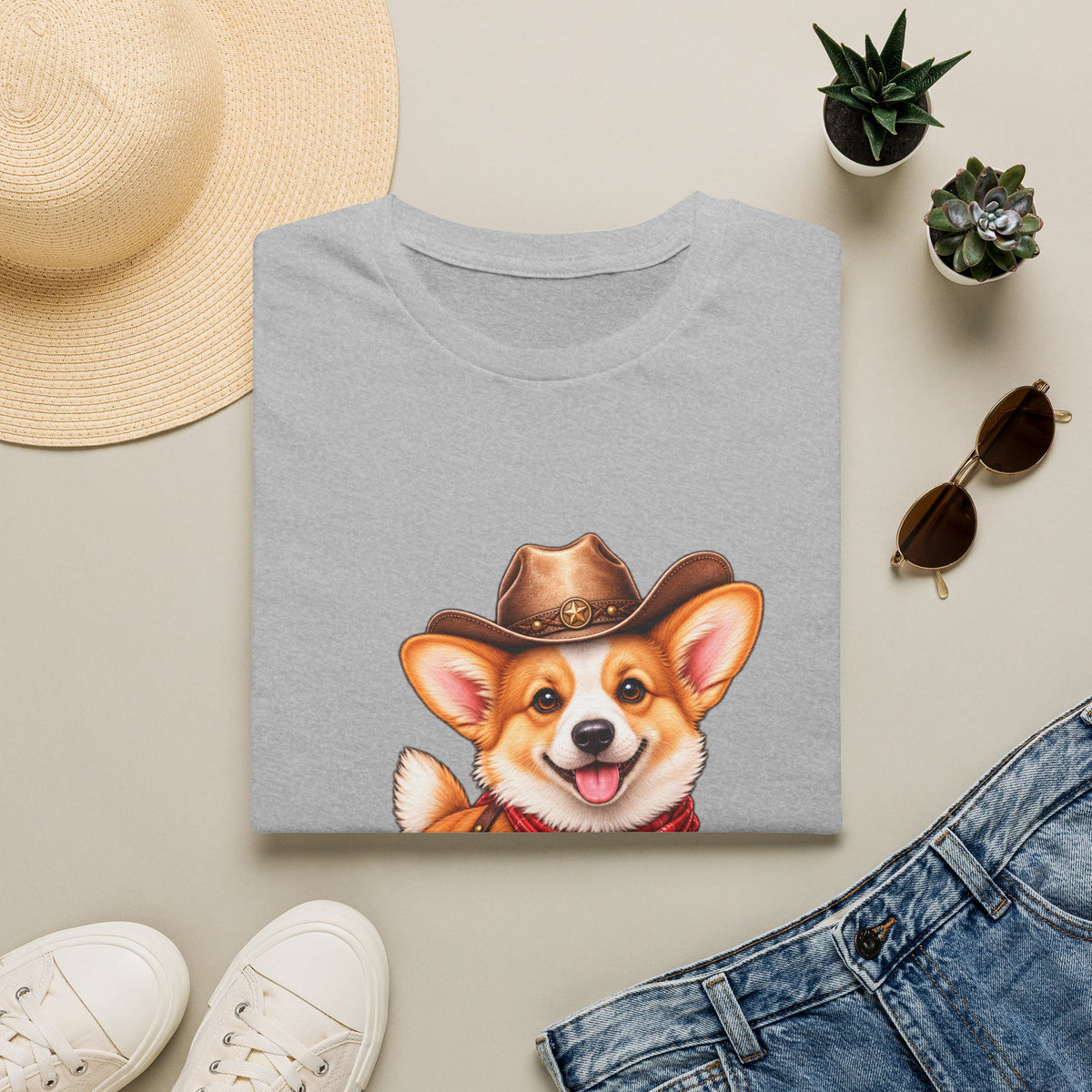 Cute Western Dog Tee with 'Howdy' Vibe
