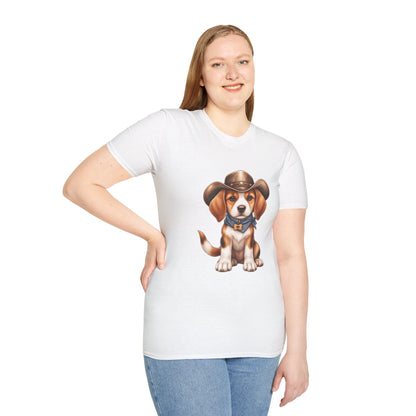 Beagle Cowboy T-Shirt — Cute Western Puppy Tee