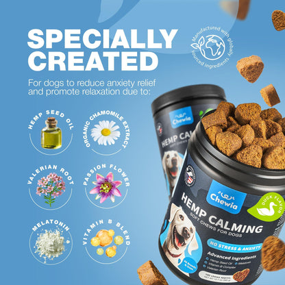 Hemp Calming Chews for Dogs Anxiety Relief