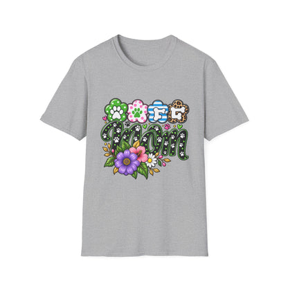 Mom Paw Print Floral T-Shirt  Mother’s Day Pet Lover Tee