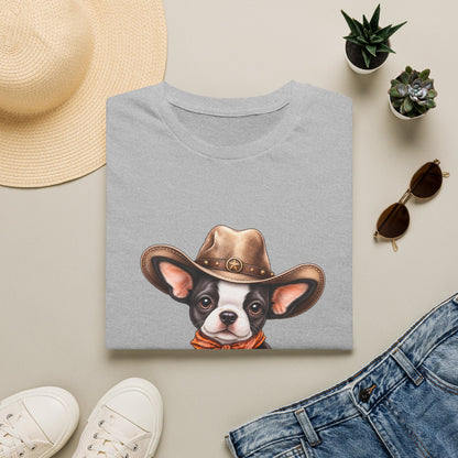 Cute Dog in Western Hat Graphic Tee