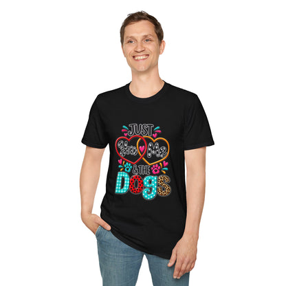 Just Kiss Me & The Dogs T-Shirt — Cute Dog Lover Graphic Tee