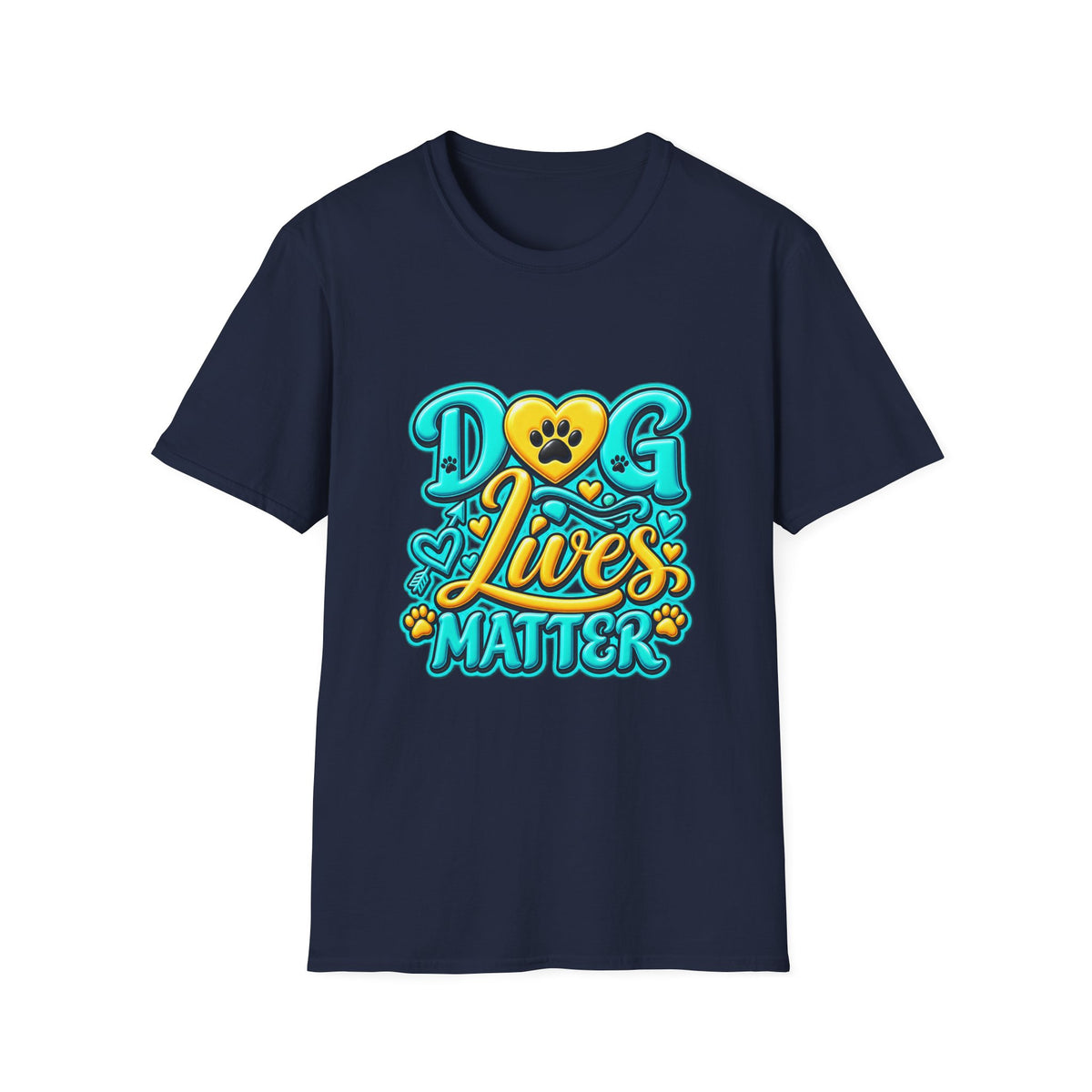 Dog Lives Matter T-Shirt – Cute Paw Heart Pet Rescue Tee