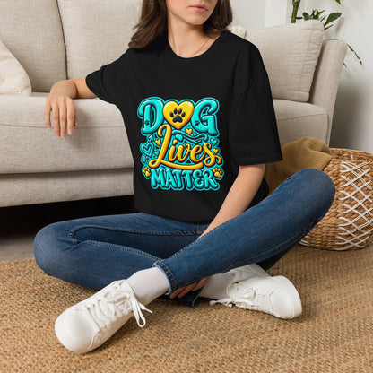 Dog Lives Matter T-Shirt – Cute Paw Heart Pet Rescue Tee