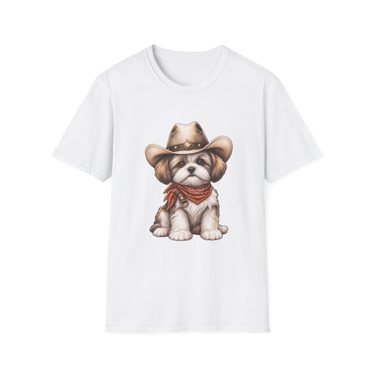 Cute Shih Tzu in Western Hat & Bandana