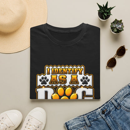 Dog Lover T-Shirt — "I Identify As A Dog Lover" Graphic Tee
