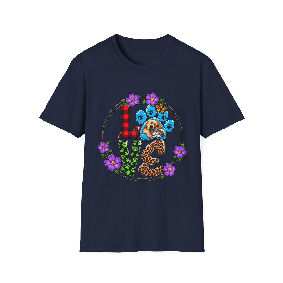 Love Paw Print Dog T-Shirt