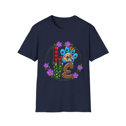 Love Paw Print Dog T-Shirt