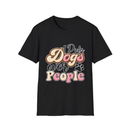 I Prefer Dogs Over People T-Shirt — Cute Paw Print Dog Lover Tee