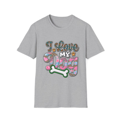 I Love My Dog T-Shirt — Colorful Paw