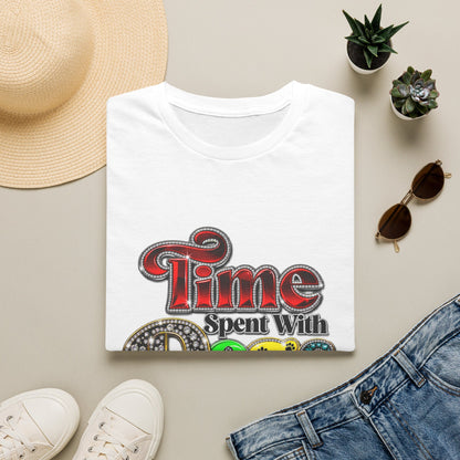 Time Spent With Dogs Is Never Wasted" Graphic Tee