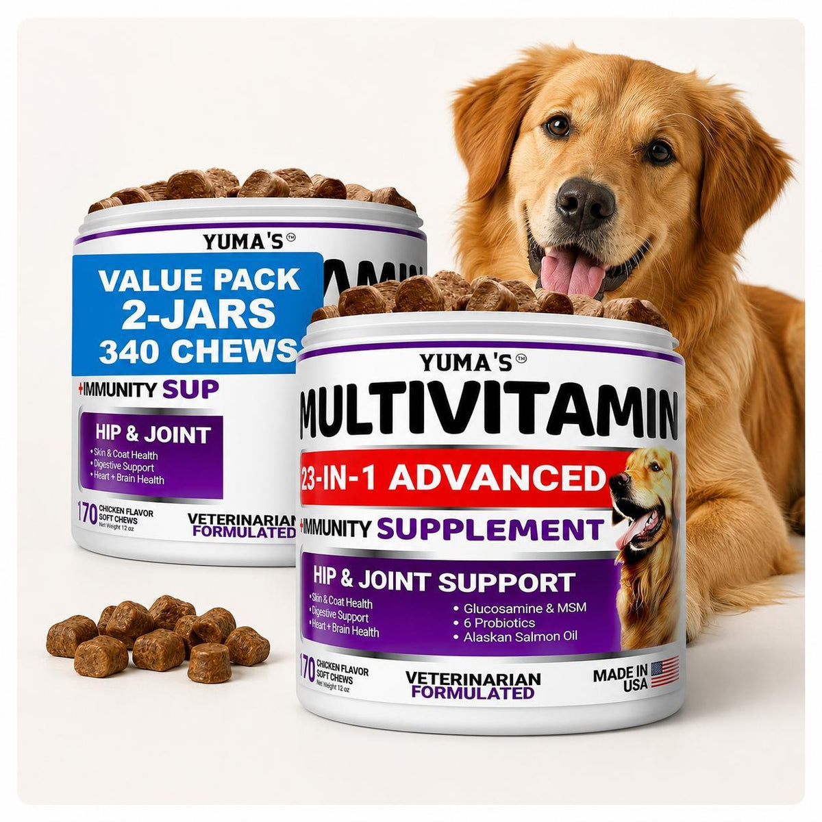 (2 Pack) Sweet Potato Chicken Wrapped Dog Chews