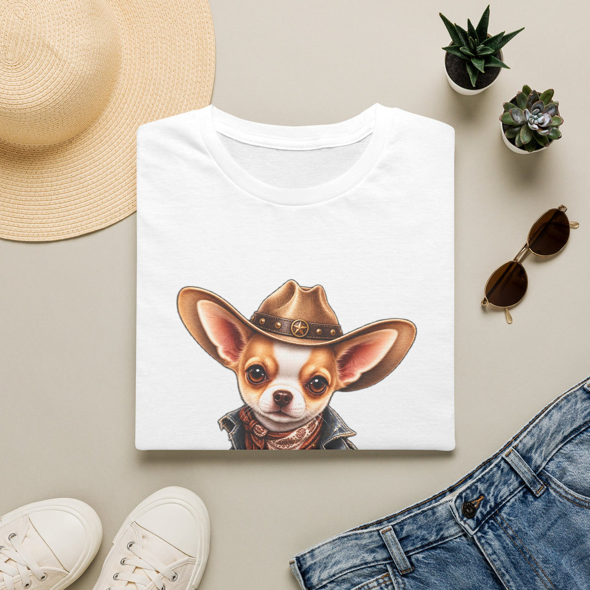 Cowboy Chihuahua T-Shirt —Cute Western Dog