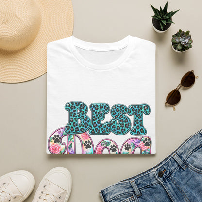 Best Dog Mom T-Shirt — Floral Leopard Pet Lover Tee