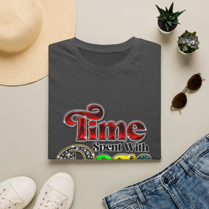 Time Spent With Dogs Is Never Wasted" Graphic Tee