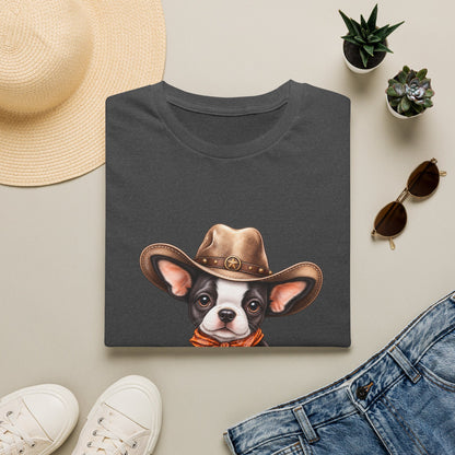 Cute Dog in Western Hat Graphic Tee