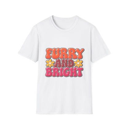 Furry and Bright Retro Floral T‑Shirt