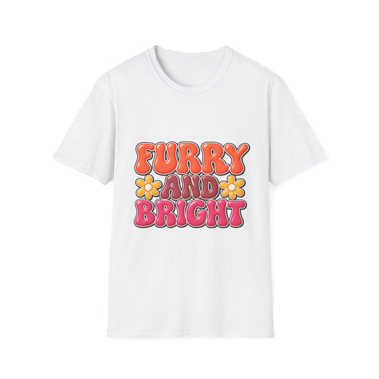 Furry and Bright Retro Floral T‑Shirt