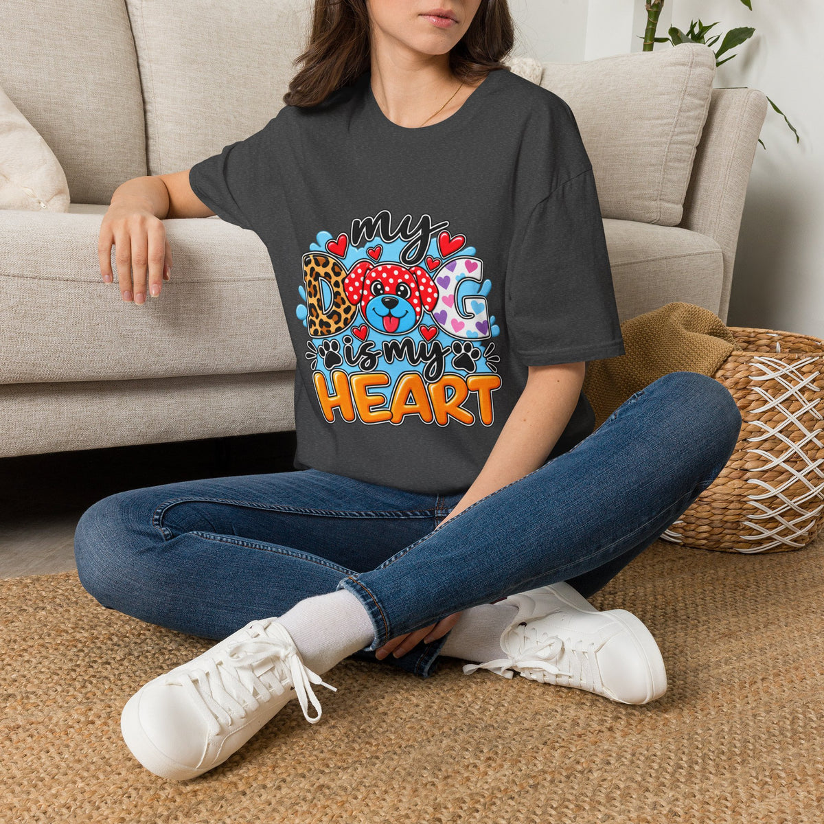 My Dog Is My Heart T-Shirt — Cute  Paw & Heart