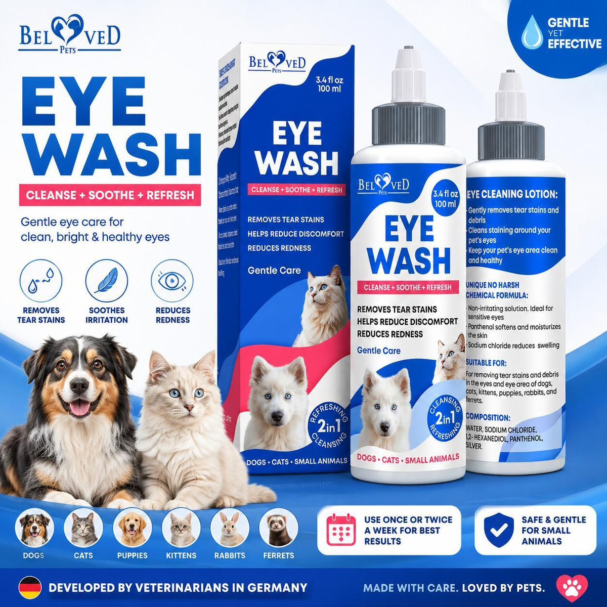 Cat & Dog Eye Wash Drops