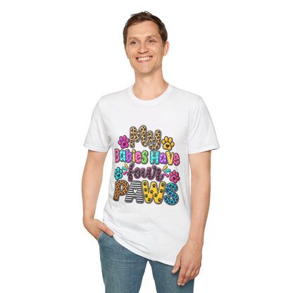 Babies Have Your Paws Cute Leopard Paw Print Graphic Tee