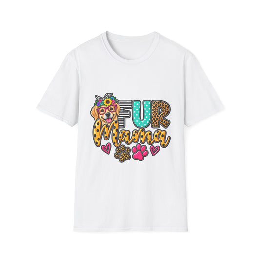 Fur Mama Leopard Dog Paw Graphic T-Shirt