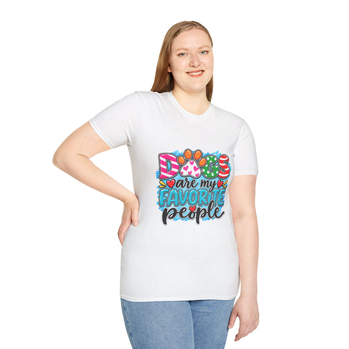 Dogs Are My Favorite People T-Shirt Paw Print Graphic