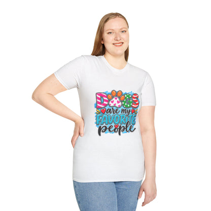 Dogs Are My Favorite People T-Shirt Paw Print Graphic