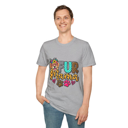 Fur Mama Leopard Dog Paw Graphic T-Shirt