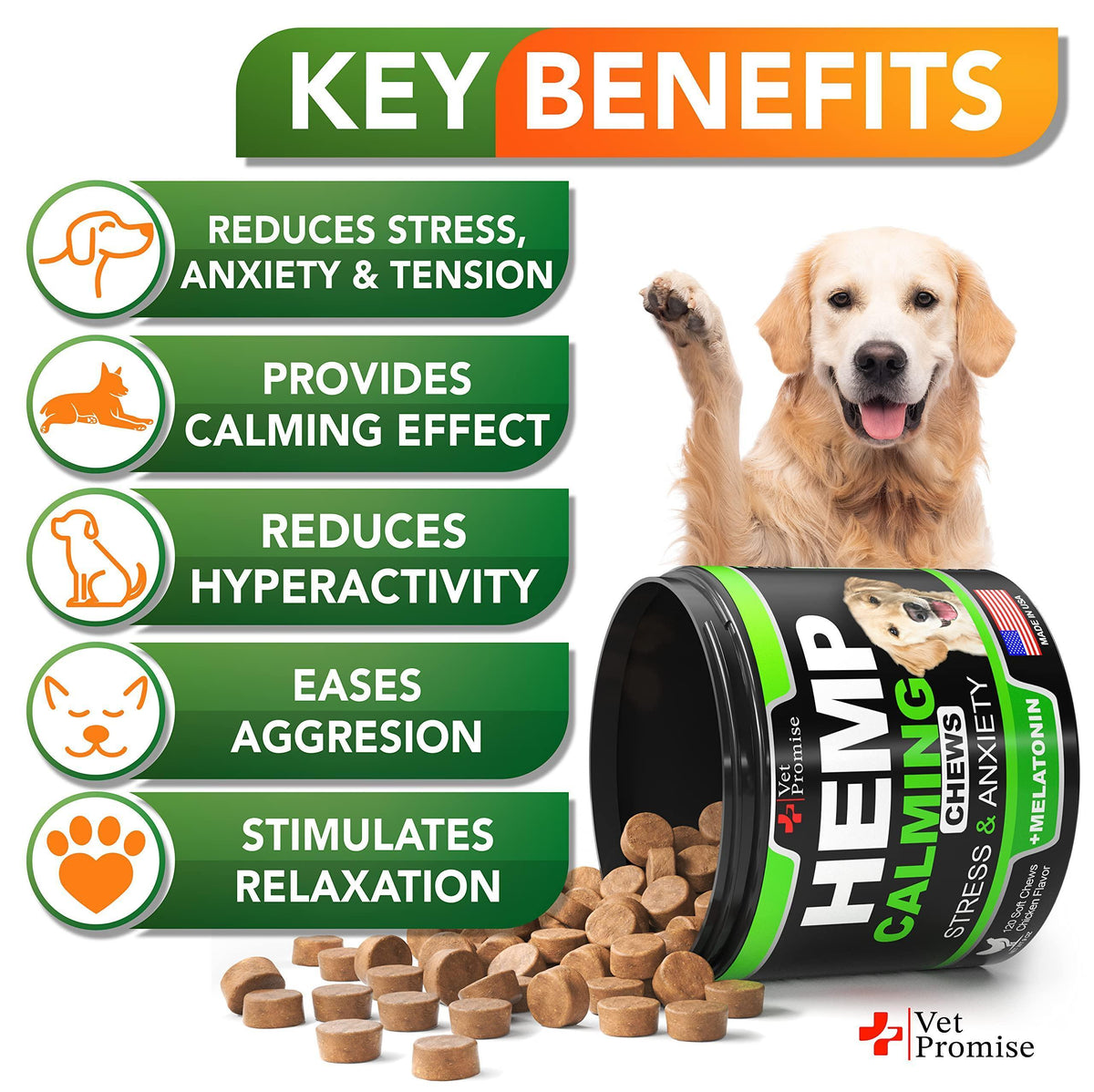 Hemp Calming Chews for Dogs with Anxiety