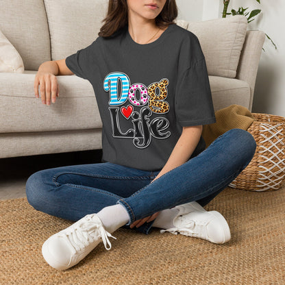Dog Life T‑Shirt — Colorful Patterned Pet Lover Tee