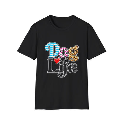 Dog Life T‑Shirt — Colorful Patterned Pet Lover Tee