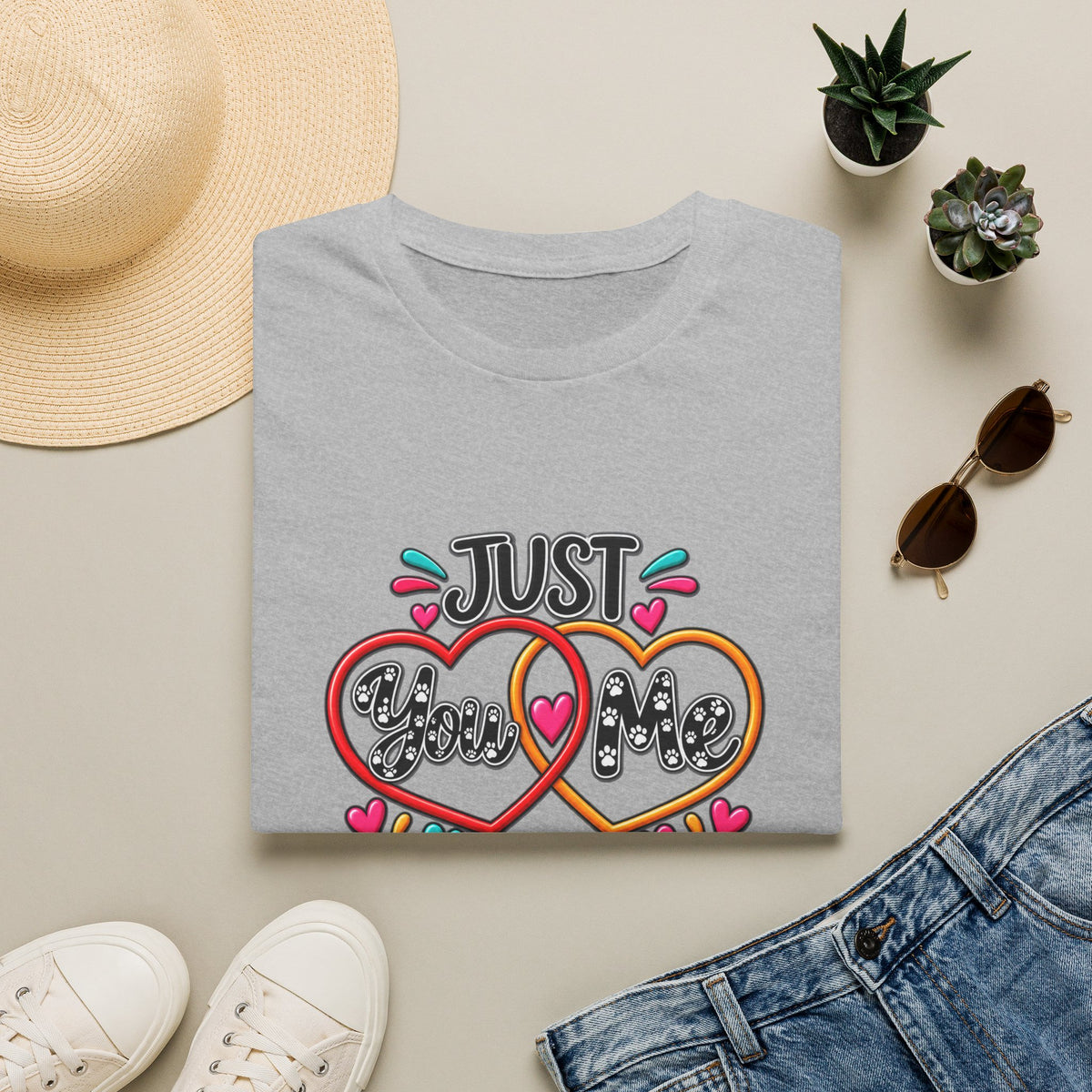 Just Kiss Me & The Dogs T-Shirt — Cute Dog Lover Graphic Tee