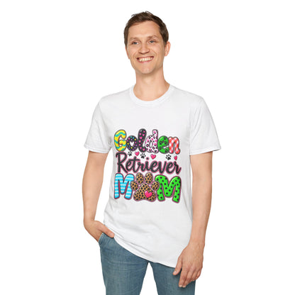 Golden Retriever Mom T-Shirt — Paw Print Dog Lover Tee