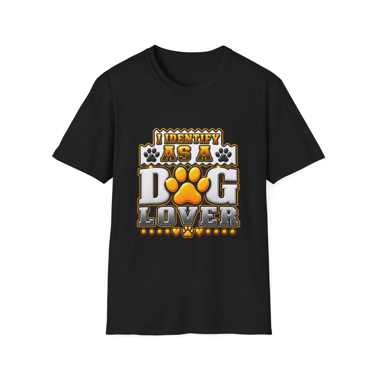 Dog Lover T-Shirt — "I Identify As A Dog Lover" Graphic Tee