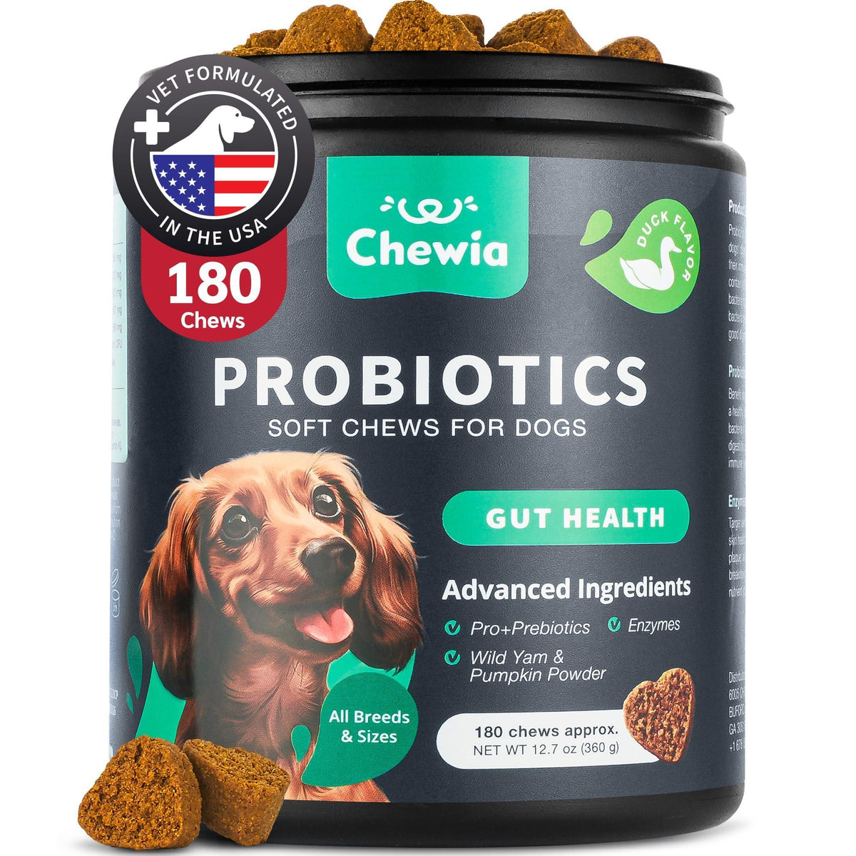 Dog Probiotic Chews for Gut Health & Digestion