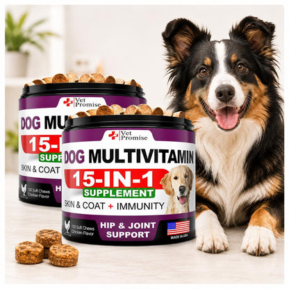 Senior & Puppy Dog Multivitamin Chews with Glucosamine