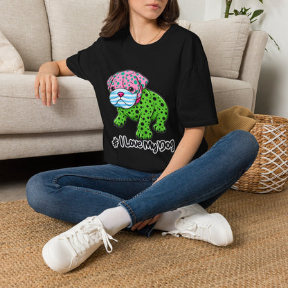 I Love My Dog T-Shirt — Colorful Polka Dot Puppy