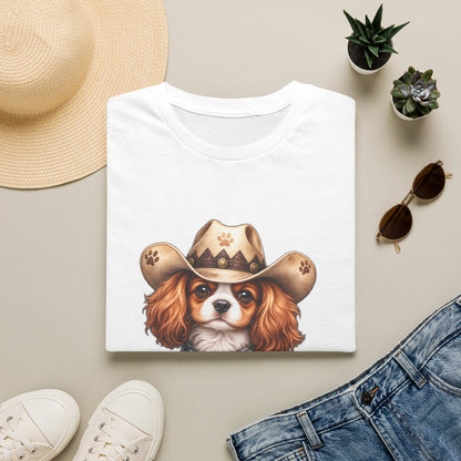 Cavalier King Charles Cowboy Dog T-Shirt