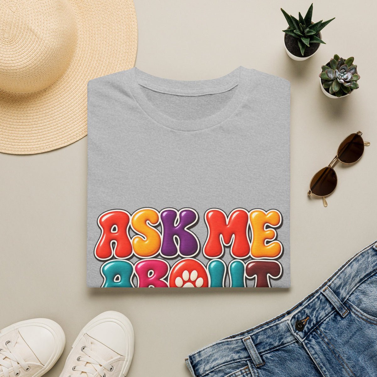 Ask Me About My Dog T-Shirt Paw Tee for Dog Lovers