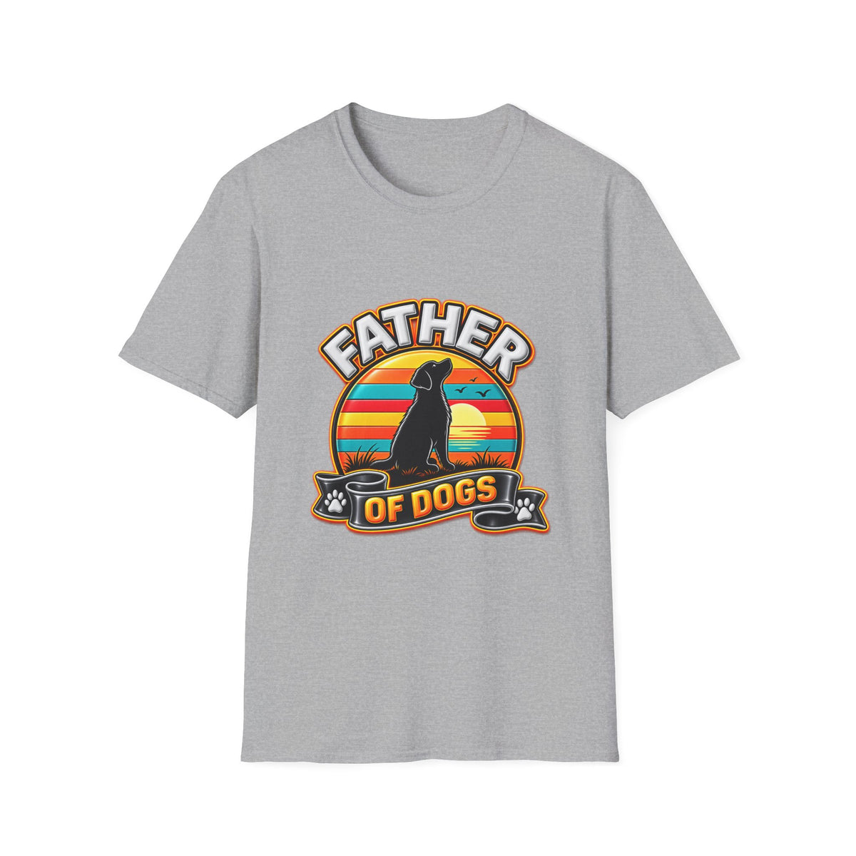 Father of Dogs T-Shirt — Retro Dog Dad Tee