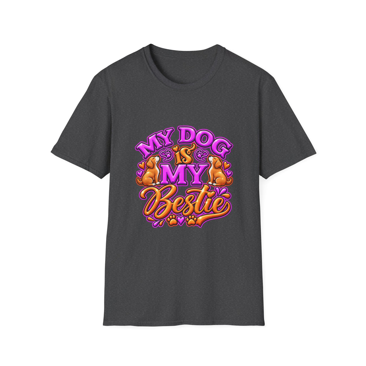 Dog Is My Bestie T-Shirt — Cute Paw Print Pet Lover Tee