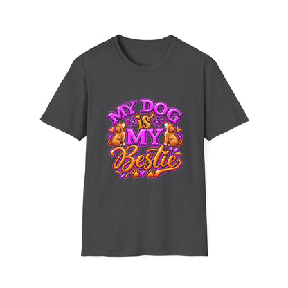 Dog Is My Bestie T-Shirt — Cute Paw Print Pet Lover Tee