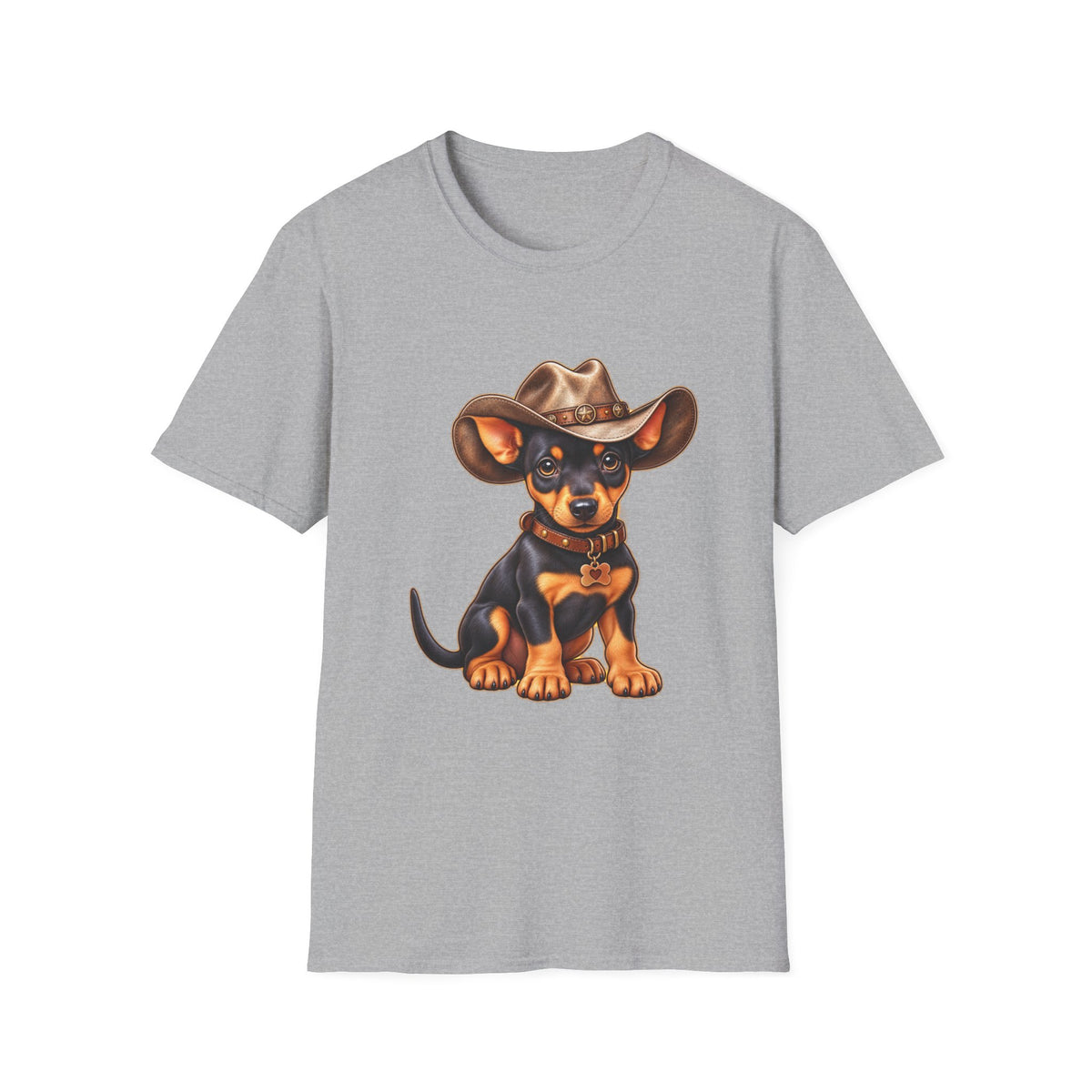 Cowboy Pup T‑Shirt  Cute Dachshund in Western Hat