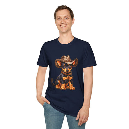 Cowboy Pup T‑Shirt  Cute Dachshund in Western Hat