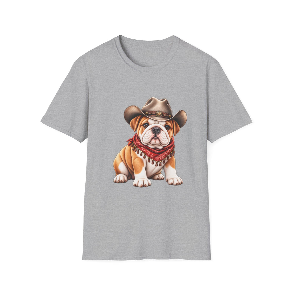 Bulldog Cowboy T-Shirt  Cute Western Dog